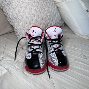 Jordan Kids' Black and Red Graphic Sneakers